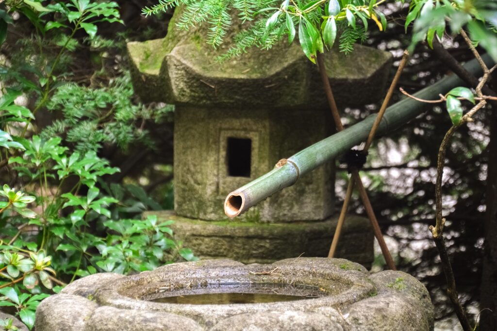 日本庭園の修復